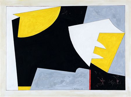 ANNIBALE BIGLIONE 1923 - 1981 Senza titolo, 1954 Tempera su carta, cm. 60 x...