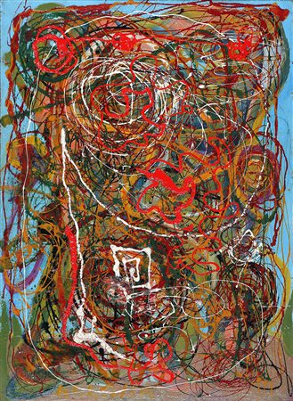 GIUSEPPE ALLOSIA 1910 - 1983 Senza titolo, 1951 Olio su tela, cm. 69 x 50...