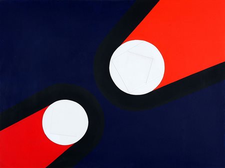 WALTER FUSI 1924 - 2013 18/66, 1966 Olio e collage su tela, cm. 60 x 80...