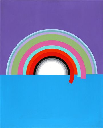 EUGENIO CARMI 1920 Ossimoro tondo, 1980 Acrilico su tela, cm. 81 x 64 Firmato...