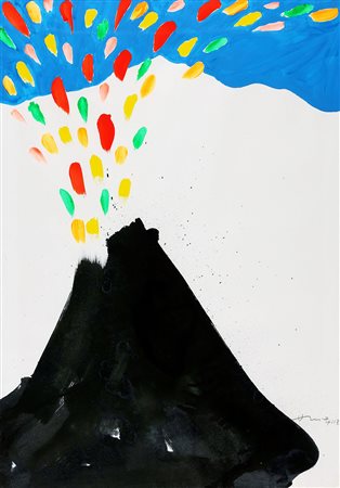 HSIAO CHIN 1935 Senza titolo Tempera su carta, cm. 107,5 x 75 Firmato in...