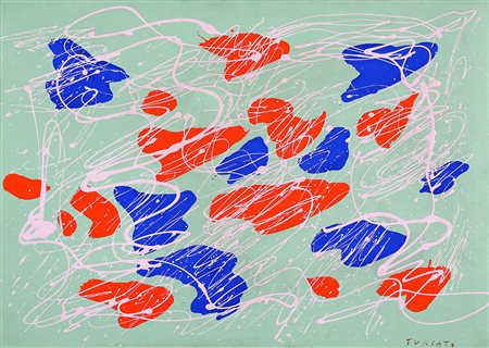 GIULIO TURCATO 1912 - 1995 Orme, 1971/72 Acrilico su tela, cm. 50 x 70...