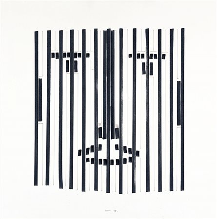 BRUNO MUNARI 1907 - 1998 Senza titolo, 1970 Tecnica mista su carta, cm. 70 x...