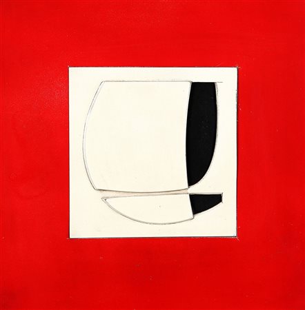 BEN ORMENESE 1930 Composizione bianco IV, 1969 Rilievo in cartone su tavola,...