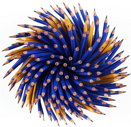 PAOLA PEZZI 1963 Bandiera matita Unione Europea (3), 2015 Matite colorate su...