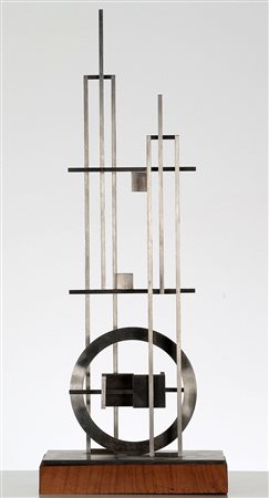 ALDO GALLI 1906 - 1981 Scultura, 1976 Scultura in acciaio, cm. 53,5 x 15,5 x...
