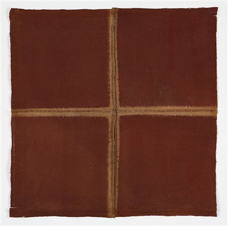 NOEL DOLLA 1945 Senza titolo, 1974 Olio e cuciture su tela, cm. 100 x 100...