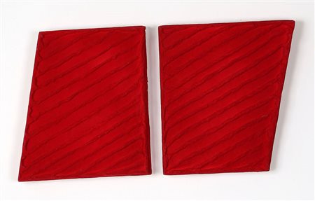 PINO PINELLI 1938 Pittura R, 1998 Pittura su 2 elementi, cm. 30,5 x 27...