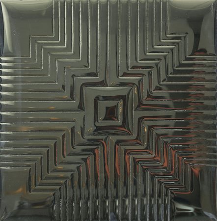 PAOLO SCIRPA 1934 Percezione cinetica, 1972 Alluminio inciso, cm. 60 x 60...