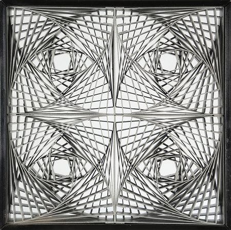 MANFREDO MASSIRONI 1937 - 2011 Doppia struttura quadrata in cartoncino...