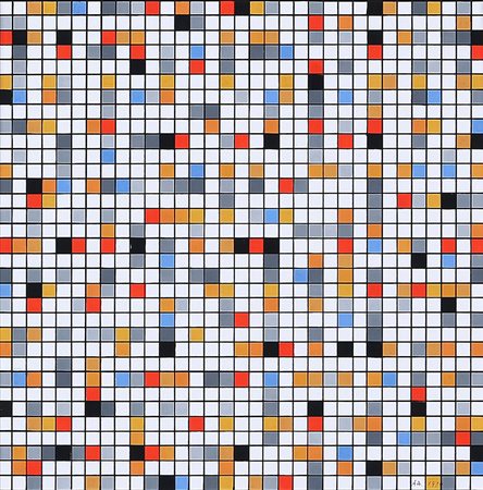 ANTONIO ASIS 1932 Carrès rythmiques avec affet de profondeu, 1978 Acrilico su...