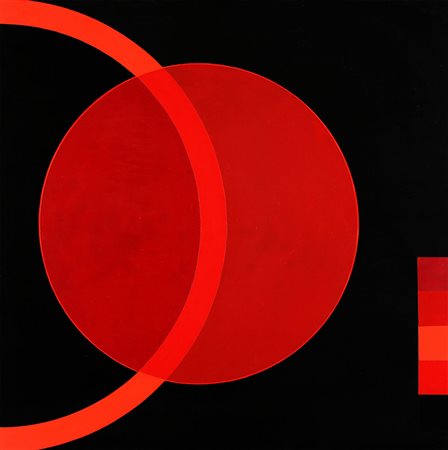JOEL STEIN 1926 Rouge laser, 1993 Acrilico su tela, cm. 100 x 100 Firmato e...