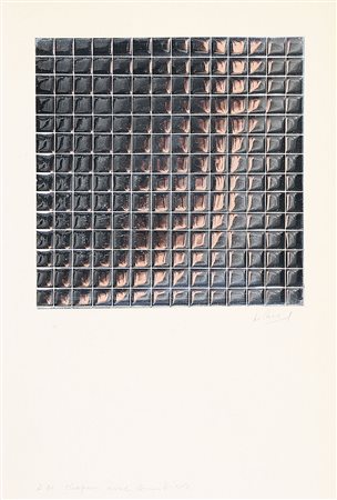 JULIO LE PARC 1928 Senza titolo, anni ’60 Carta di alluminio incisa, cm. 14 x...