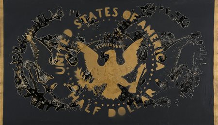 FRANCO ANGELI 1935 - 1988 United states of America, 1988 Smalto a spruzzo su...