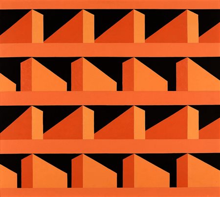 LUCIANO ORI 1928 - 2007 La finestra del granaio, 1959 Olio su tavola, cm. 69...