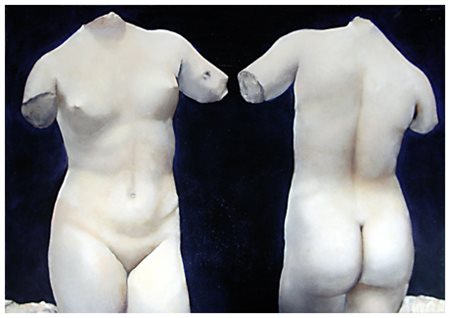 BRUNO MAGONI Morbegno 1940 Afrodite di Cirene Olio su tela 70 x 100. Firma in...