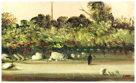 PIETRO ANNIGONI Milano 1910 – Firenze 1988 Il viaggio anni ‘70 Olio su...