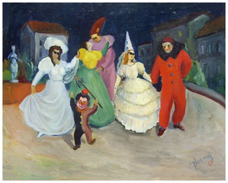 SERAFINO BECONI Torre del Lago 1925 – Viareggio 1997 Senza titolo 1949 Olio...