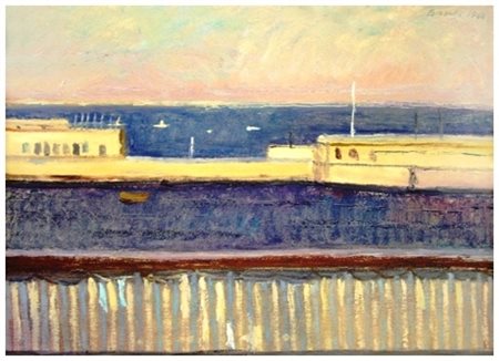 LUIGI BIANCHI Bologna 1911 – Bologna 1994 II porto di Algeri 1968 Olio su...