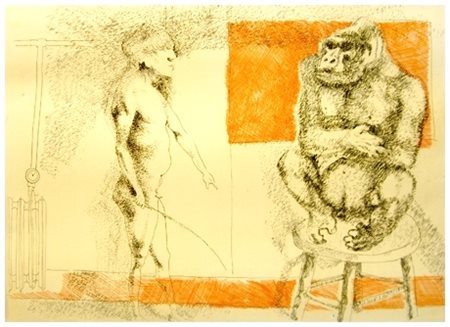 UGO ATTARDI Sori 1923 – Roma 2006 Senza titolo 1968 Incisione a colori es....