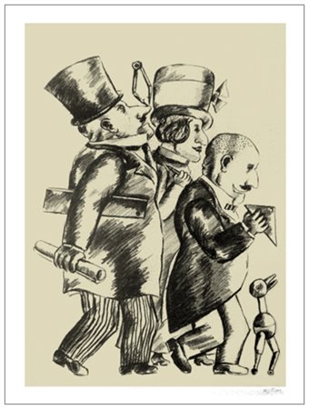 FRANZ BORGHESE Roma 1941 – Roma 2005 Senza titolo Litografia a colori...