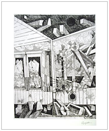 ALDO BORGONZONI Medicina 1913 – Bologna 2004 Senza titolo Acquaforte...