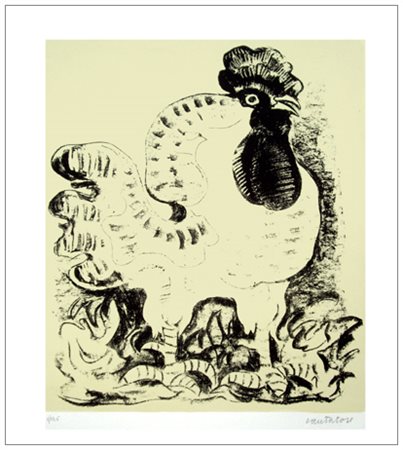 DOMENICO CANTATORE Ruvo di Puglia 1906 – Parigi (Francia) 1998 Gallo 1971...