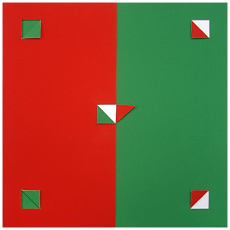 ENRICO CASTELLANI Castelmassa 1930 Carta piegata 1993 Serigrafia a colori su...