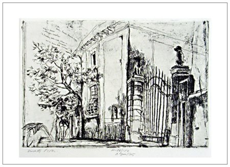 WALTER PIACESI Ascoli Piceno 1929 Foresteria della Villa Olivia in lucchesia...