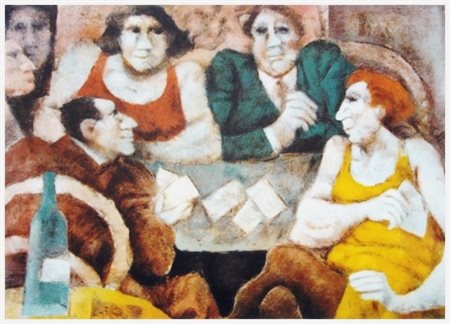 REMO SQUILLANTINI Stia 1920 – Firenze 1996 La partita 1995 Litografia a 12...