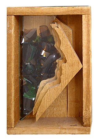 MARIO CEROLI Castel Frentano 1938 Profili anni ‘70 Legno e vetro 40 x 30 x...