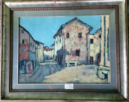 Carlo Pirotti "La strada vecchia" - Olio su tela cm 45x60