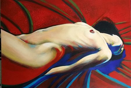 Maribel Moreno" Estasi" 2016 Acrilico su tela cm 35x50.Autentica dell'artista...