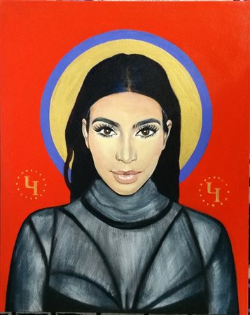 Maribel Moreno"La diva"" 2016 oliosu tela cm 50x40.Autentica dell'artista su...