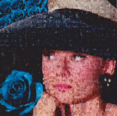 Maria Murgia "Omaggio a Audrey Hepburn" - 2015 - Fotomosaico - cm 50x50 -...