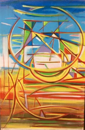 Attilio Lauricella "Raggi di luce sul mare verde" - Acrilici su tela cm 40x30...