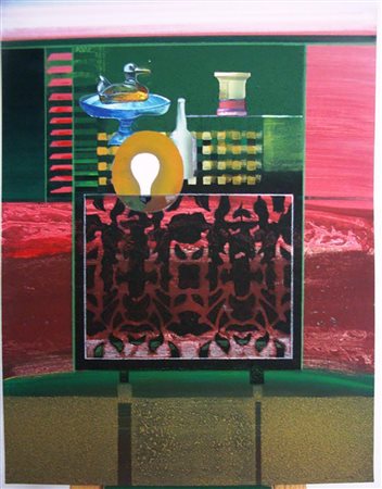 Luigi Rincicotti "La paperetta" Acrilici su cartone cm 70x50 Autentica...