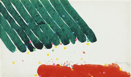 CHIN HSIAO Shanghai (Cina) 30/01/1935 Vento verde 3, 1986 acrilico su carta...