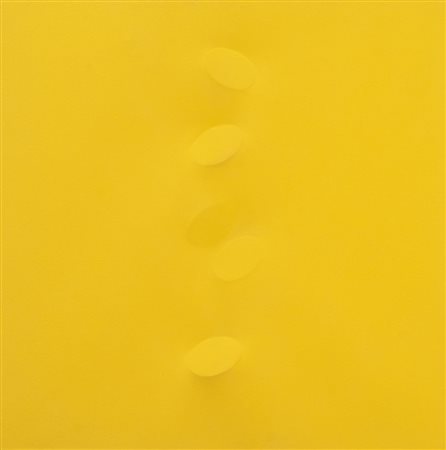 TURI SIMETI Alcamo 05/08/1929 Cinque ovali gialli, 1999 acrilico su tela...