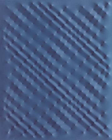 ENRICO CASTELLANI Castelmassa (Ro) 04/08/1930 Superficie blu, 1990 acrilico...