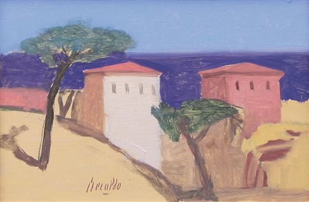 FRANCO BERALDO Meolo (Ve) 1944 Paesaggio olio su tela cm. 20x30, firma in...