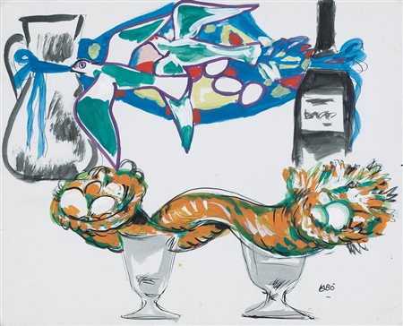 SAVINO LABO’ Milano 1899 - Milano 08/05/1976 Senza titolo acquerello e china...