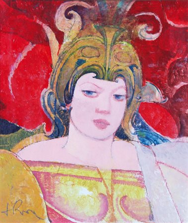 RAFFAELE DE ROSA Podenzana (Ms) 1940 Senza titolo tecnica mista su tavola cm....