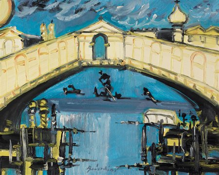 REMO BRINDISI Roma 25/04/1918 - Milano 25/07/1996 Venezia, anni '90 olio su...