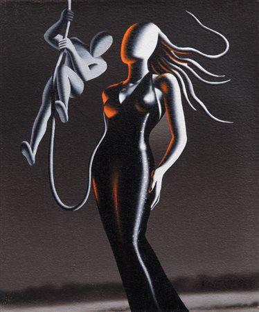 MARK KOSTABI Los Angeles 1960 Gothic Rapunzel, 2005 olio su tela cm. 30x25,...