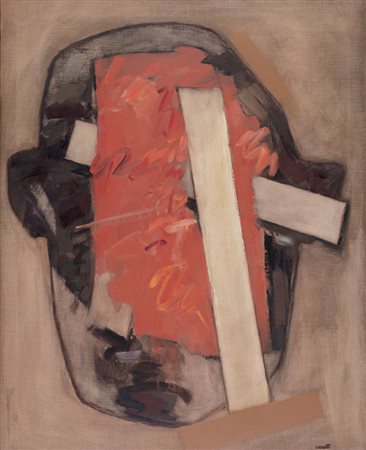 MINO CERETTI Milano 17/02/1930 Testa, 1993 olio su tela cm. 100x81, firma in...