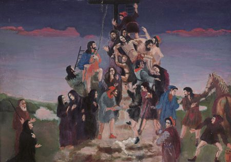 ALDO CARPI Milano 06/10/1886 - Milano 27/10/1973 Deposizione olio su tavola...