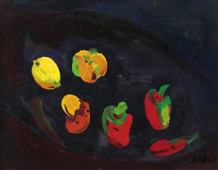 ATTILIO ALFIERI Loreto (An) 15/02/1904 - Milano 20/04/1992 Natura morta olio...