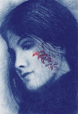 OMAR GALLIANI Montecchio Emilia (Re) 30/10/1954 Blu tecnica mista su carta...