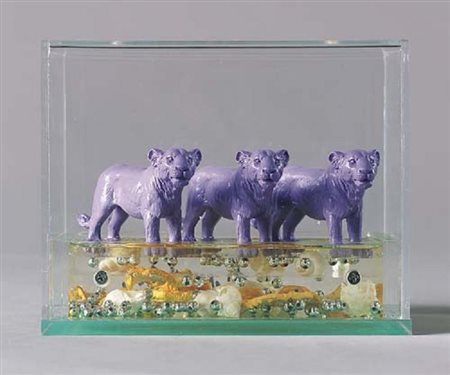 WILLIAM SWEETLOVE Ostenda (Belgio) 1949 Three cloned purple lions, 2006...